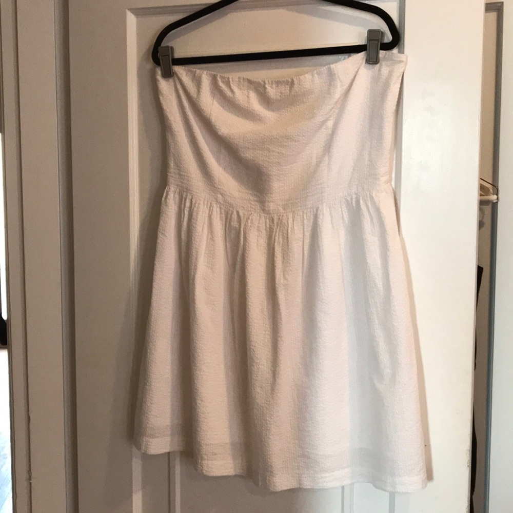 GAP strapless textured (see photo) dress.